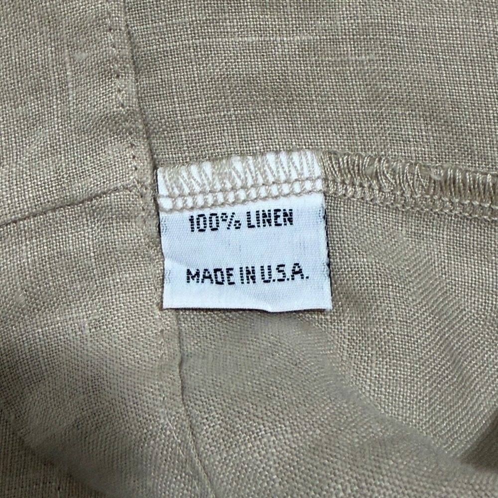 bryn Walker Natural Linen Tie-Front Cropped Cardigan - Picture 6 of 7